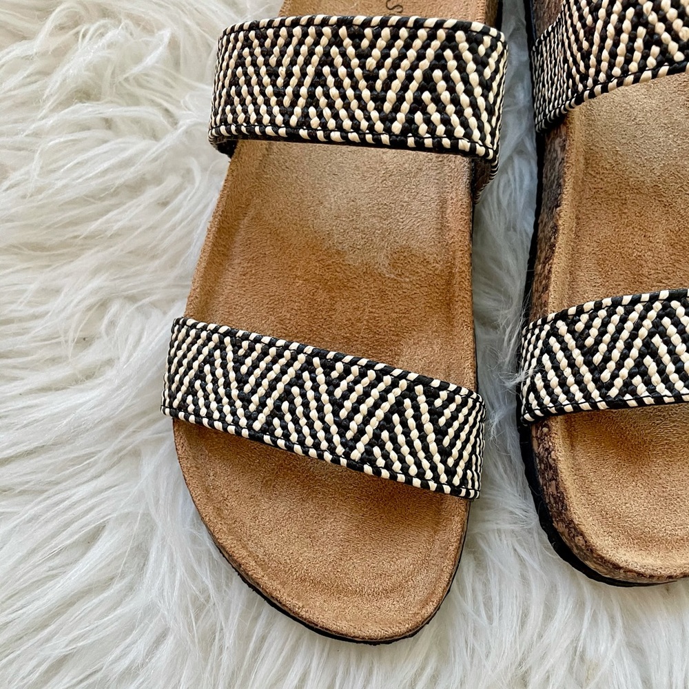 LAST FEW Aztec Tribal Woven Banded Footbed Sandals - Picture 6 of 16